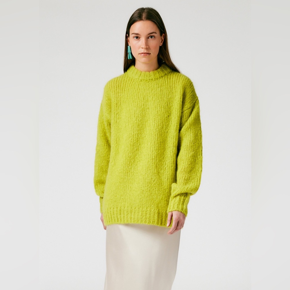 Tibi Claude Mohair Crewneck Easy Pullover size small
